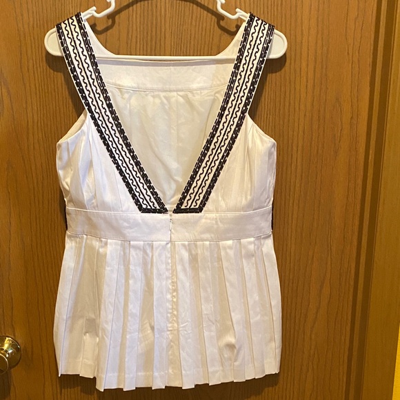 Moda International Ivory Blouse with Dark Accents - Picture 3 of 5